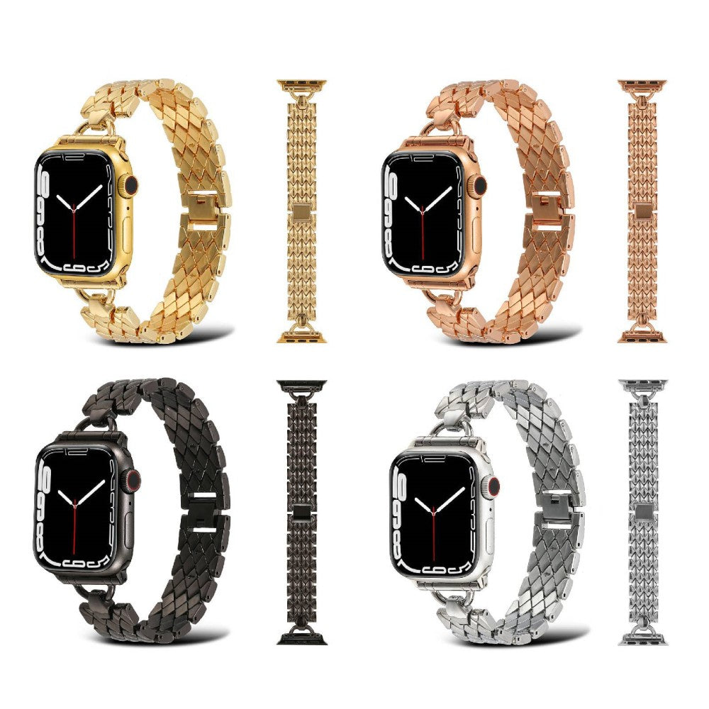 Stilren Apple Watch Series 7 45mm Metal Urrem - Sølv#serie_2