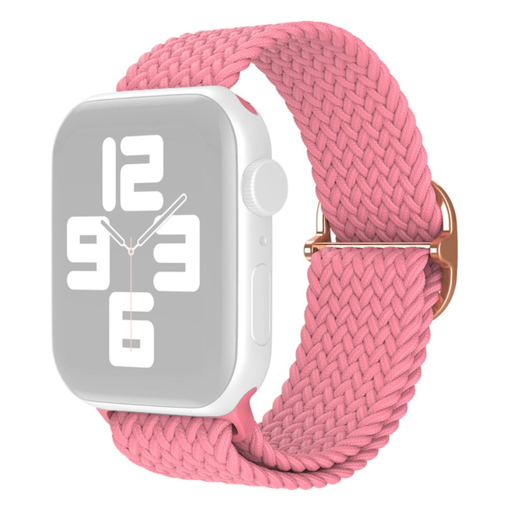 Slidstærk Apple Watch Series 7 45mm Nylon Rem - Pink#serie_5