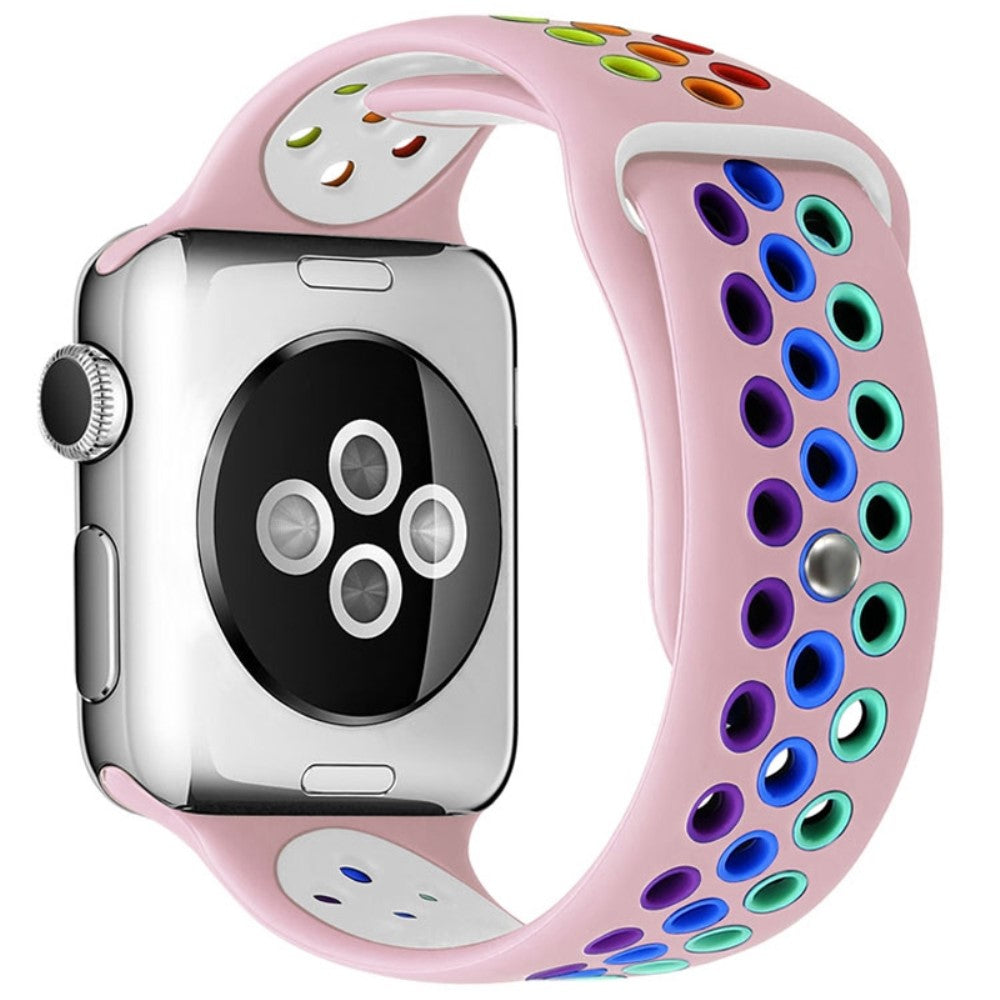 Mega fint Apple Watch Series 7 45mm Silikone Rem - Pink#serie_6