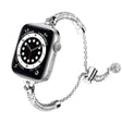 Modieus Apple Watch Series 7 45mm Metaal en Strass Bandje