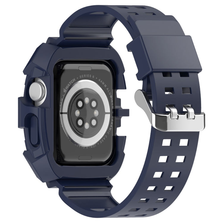 Super nydelig Apple Watch Series 7 45mm Silikone Urrem - Blå#serie_3