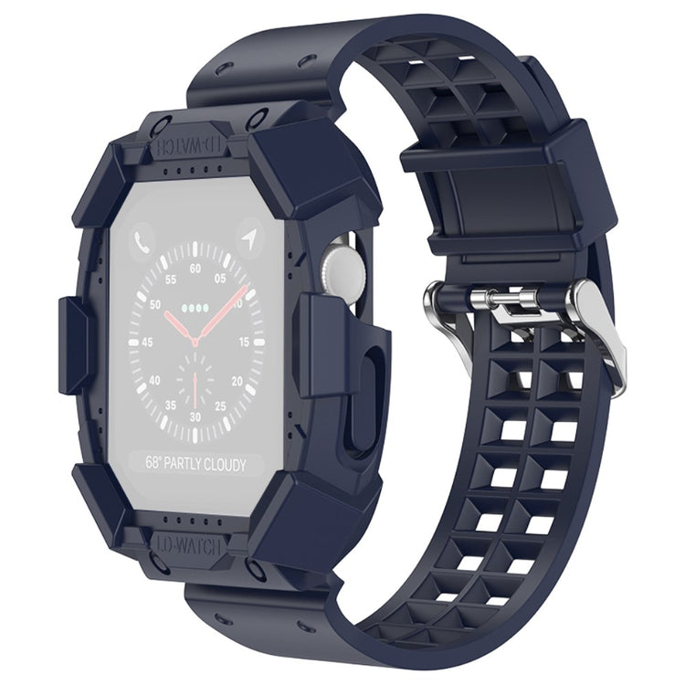 Super kønt Apple Watch Series 7 45mm Silikone Rem - Blå#serie_3