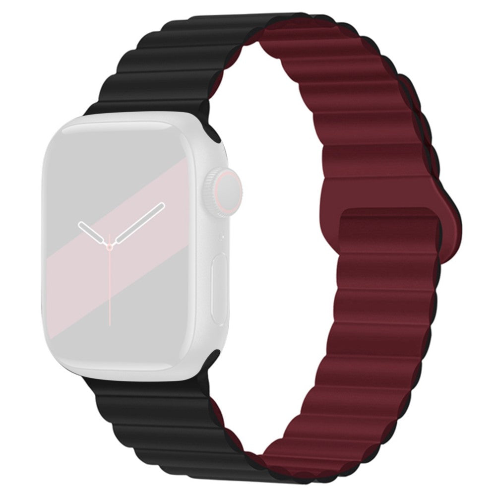 Fortrinligt Apple Watch Series 7 45mm Silikone Rem - Sort#serie_4