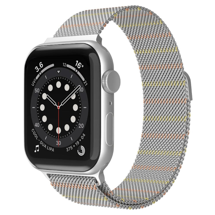 Helt vildt smuk Apple Watch Series 7 45mm Metal Urrem - Sølv#serie_10