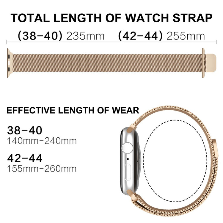 Helt vildt smuk Apple Watch Series 7 45mm Metal Urrem - Guld#serie_12