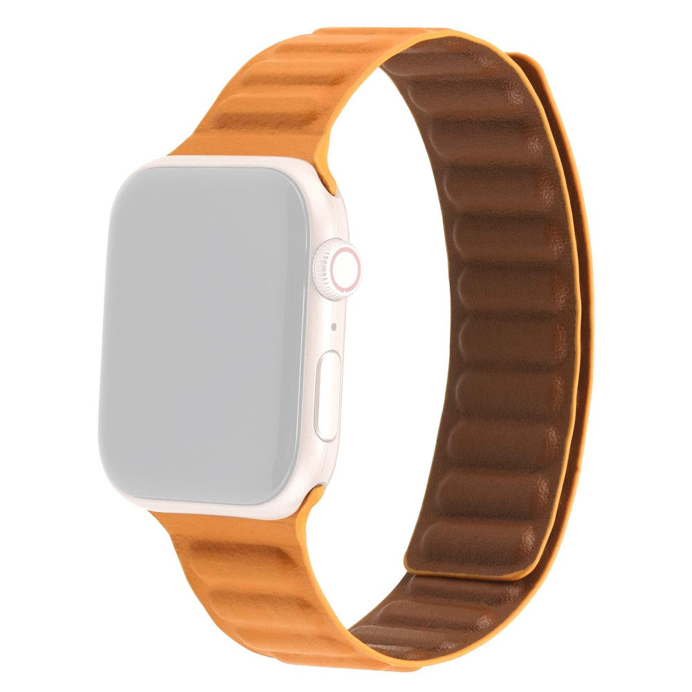 Meget cool Universal Apple Ægte læder Rem - Orange#serie_13