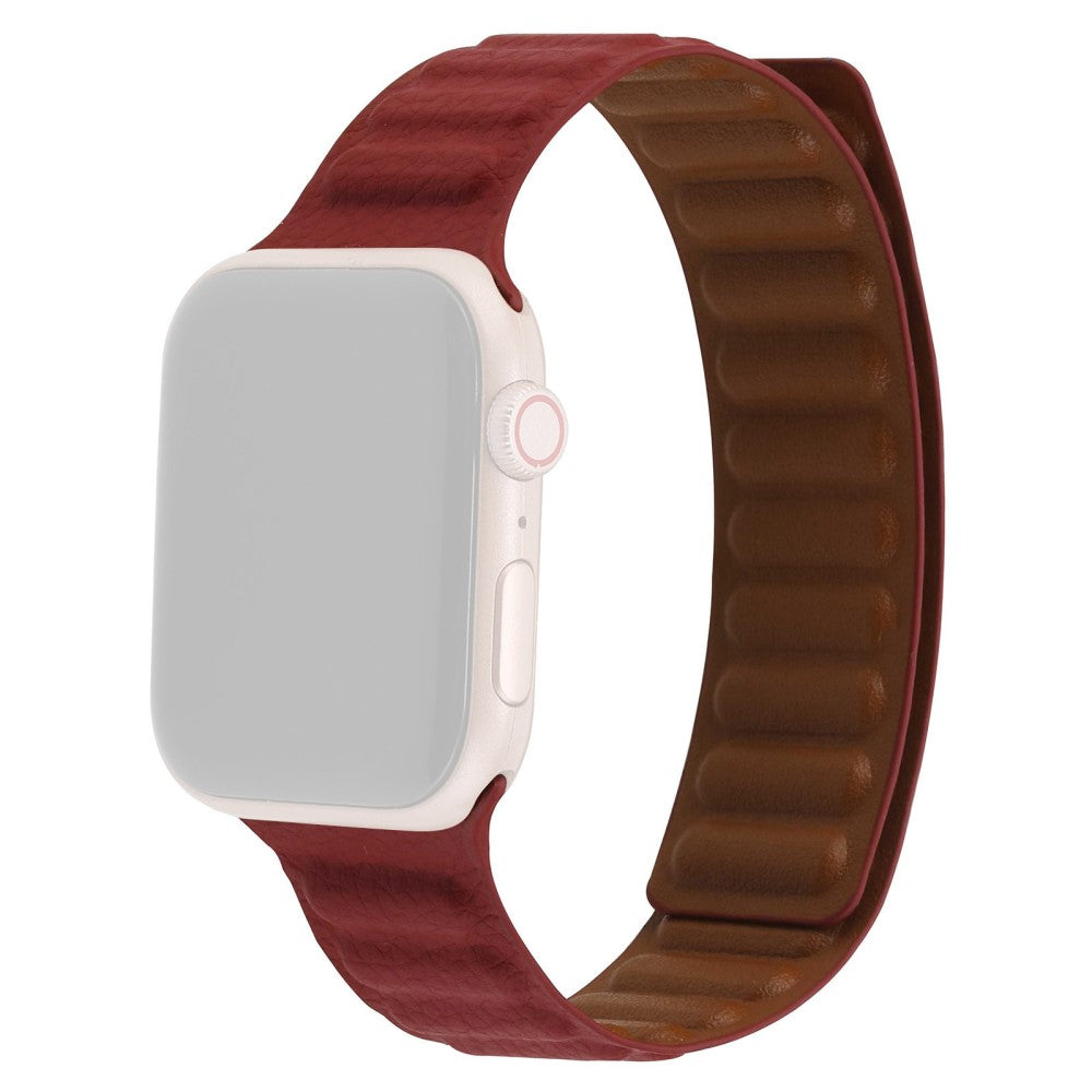 Meget cool Universal Apple Ægte læder Rem - Rød#serie_15