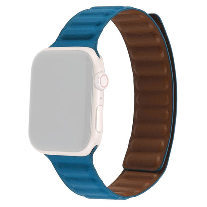 Meget cool Universal Apple Ægte læder Rem - Blå#serie_4