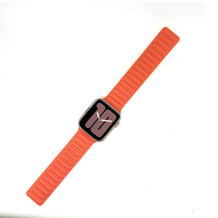 Super pænt Universal Apple Ægte læder Urrem - Orange#serie_2