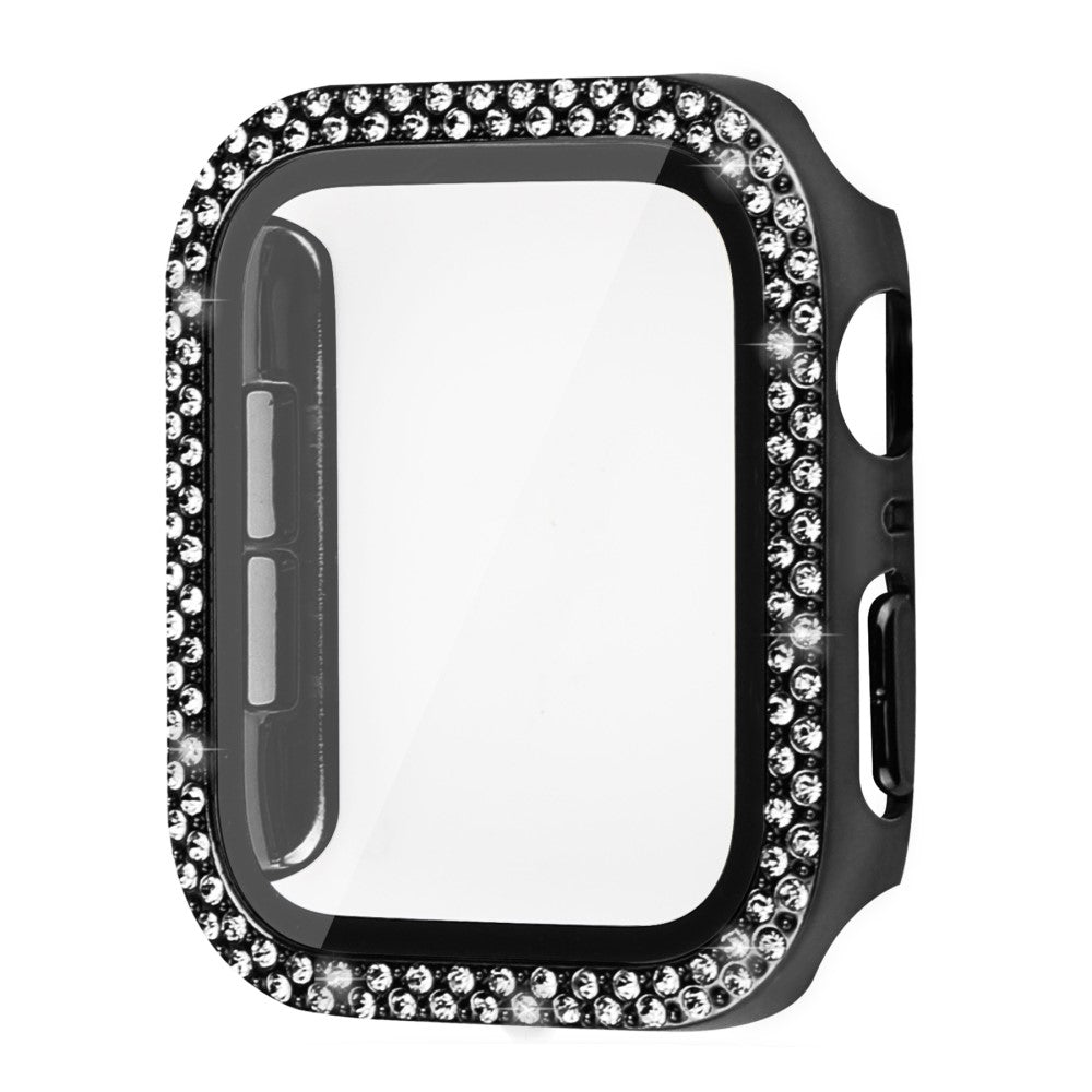 Godt Apple Watch Ultra Cover med Skærmbeskytter i Plastik og Hærdet Glas - Sort#serie_1