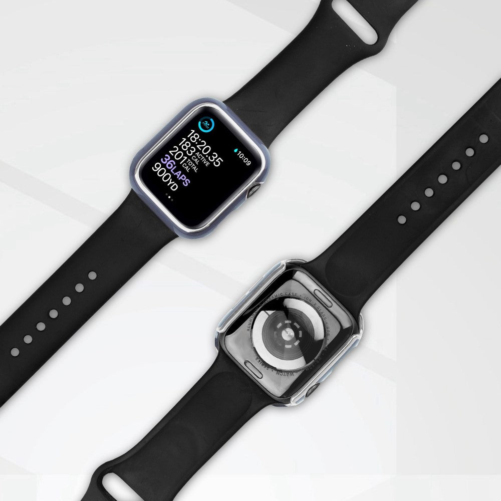 Apple Watch Ultra Plastik Cover med Cover og Hærdet Glas - Blå#serie_10