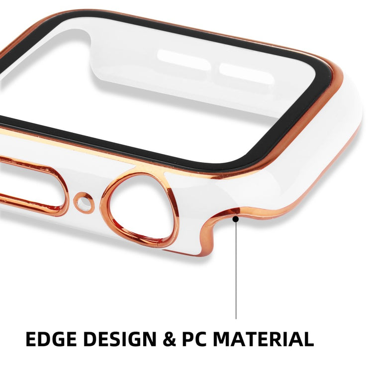 Apple Watch Ultra Plastik Cover med Cover og Hærdet Glas - Hvid#serie_4