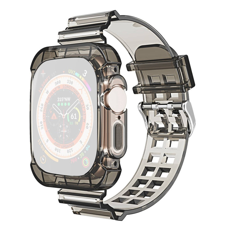 Super hårdfør Apple Watch Ultra Silikone Rem - Sort#serie_3
