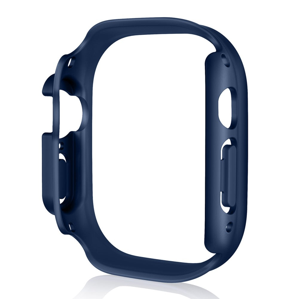 Beskyttende Apple Watch Ultra Cover med Skærmbeskytter i Plastik og Hærdet Glas - Sølv#serie_21