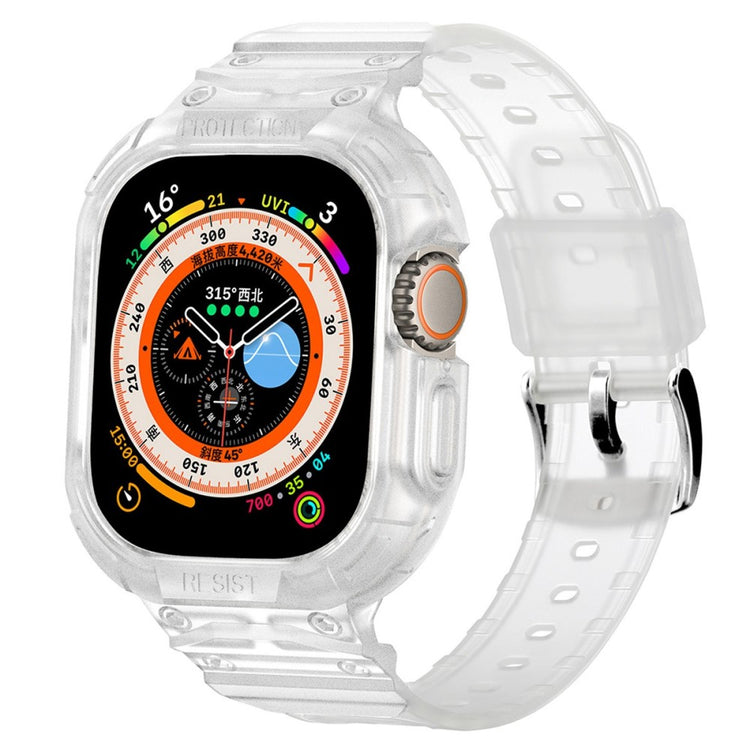 Vildt sejt Apple Watch Ultra Silikone Rem - Gennemsigtig#serie_8
