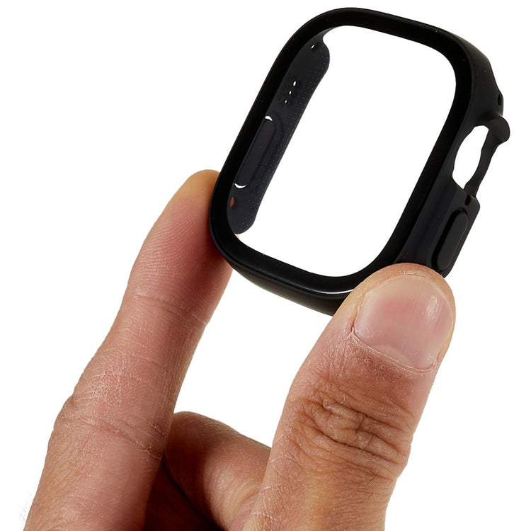 Vildt Fed Apple Watch Ultra Cover med Skærmbeskytter i Plastik og Hærdet Glas - Sort#serie_1