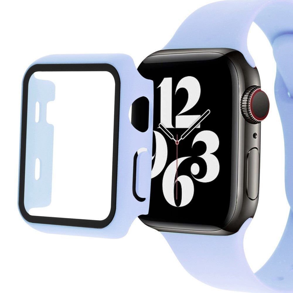 Apple Watch Series 8 (41mm) / Apple Watch Series 7 41mm Plastik Rem med Cover og Hærdet Glas - Lilla#serie_10