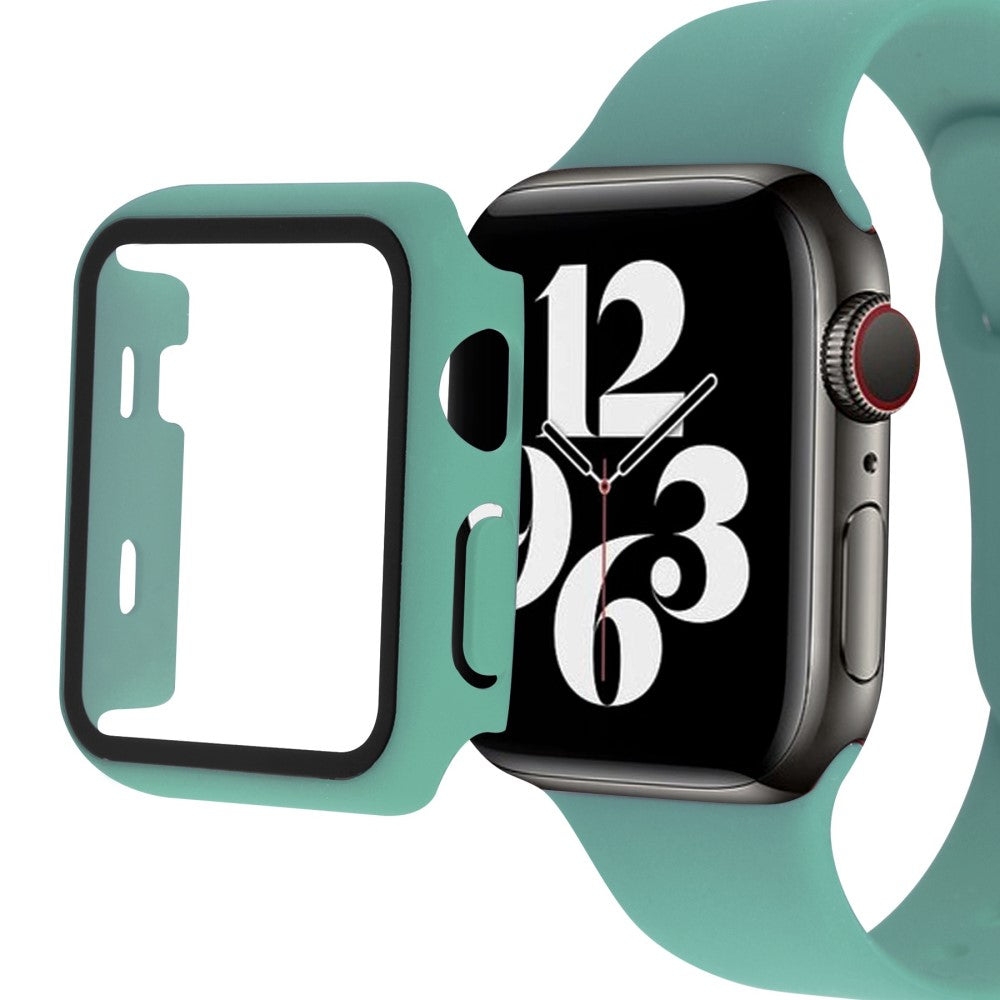 Apple Watch Series 8 (41mm) / Apple Watch Series 7 41mm Plastik Rem med Cover og Hærdet Glas - Grøn#serie_15