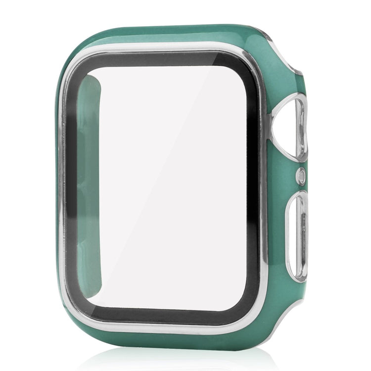 Apple Watch Series 8 (41mm) / Apple Watch Series 7 41mm Plastik Cover med Cover og Hærdet Glas - Grøn#serie_11