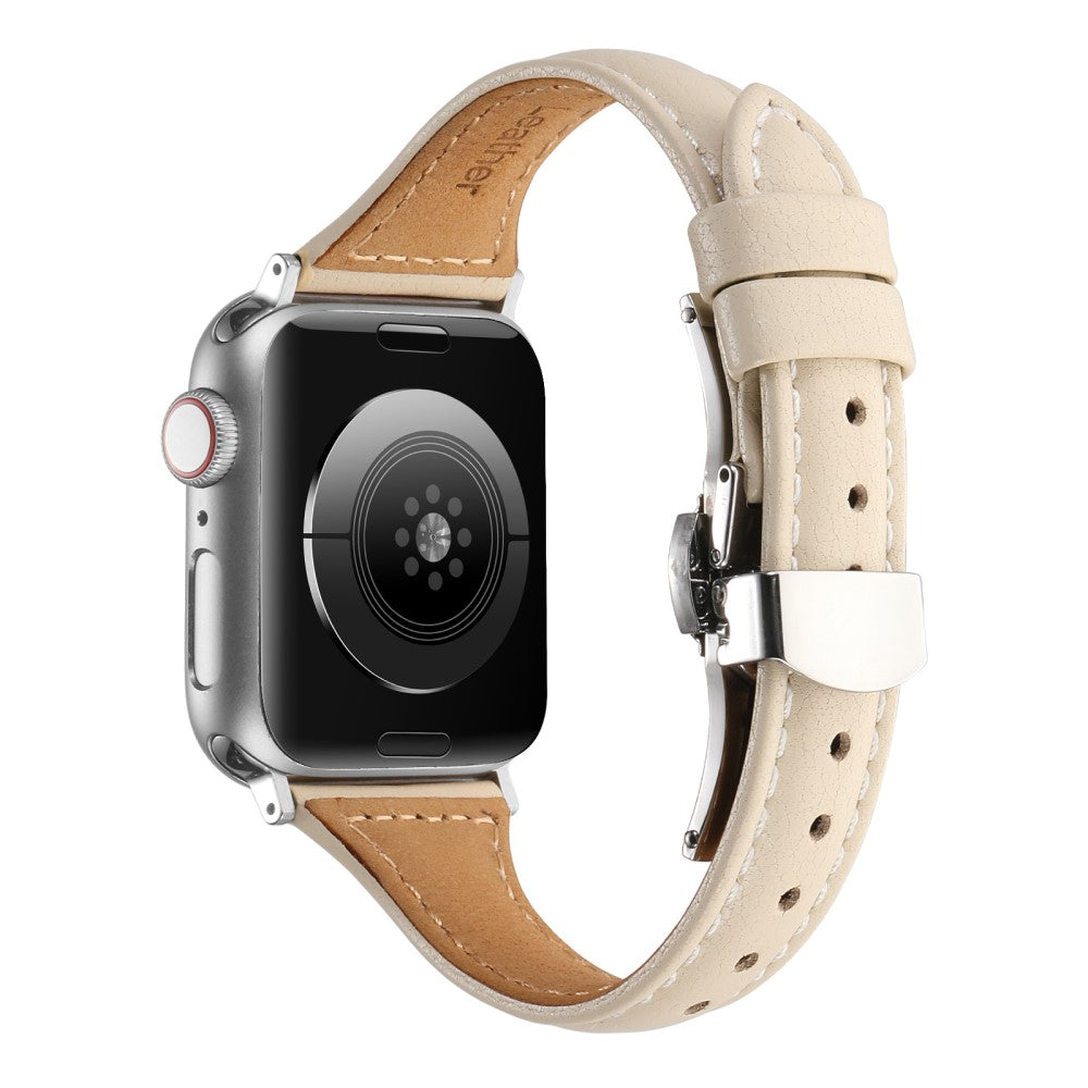 Vildt Pænt Ægte Læder Universal Rem passer til Apple Smartwatch - Brun#serie_1