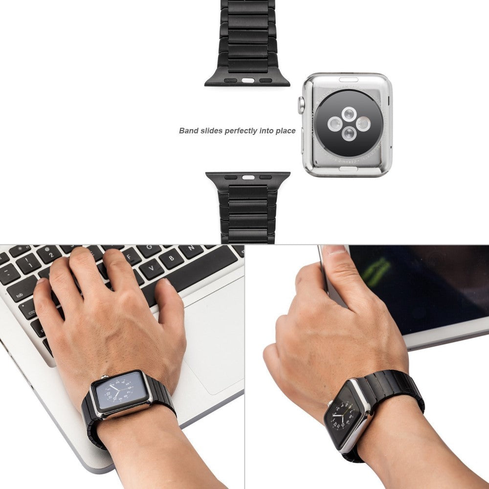 Helt Vildt Nydelig Metal Universal Rem passer til Apple Smartwatch - Hvid#serie_2