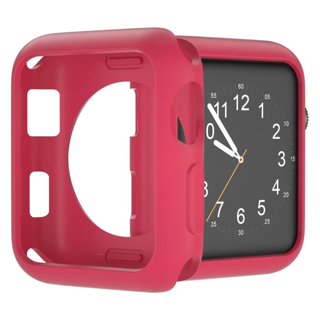 Vildt Fed Apple Watch Series 1-3 42mm Silikone Cover - Rød#serie_5