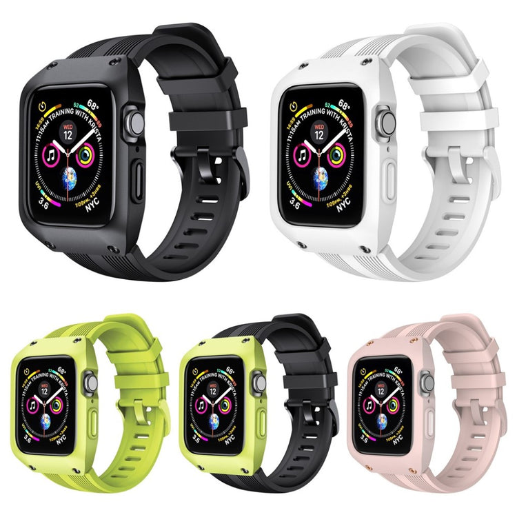 Meget fint Apple Watch Series 1-3 38mm Silikone Rem - Sort#serie_1