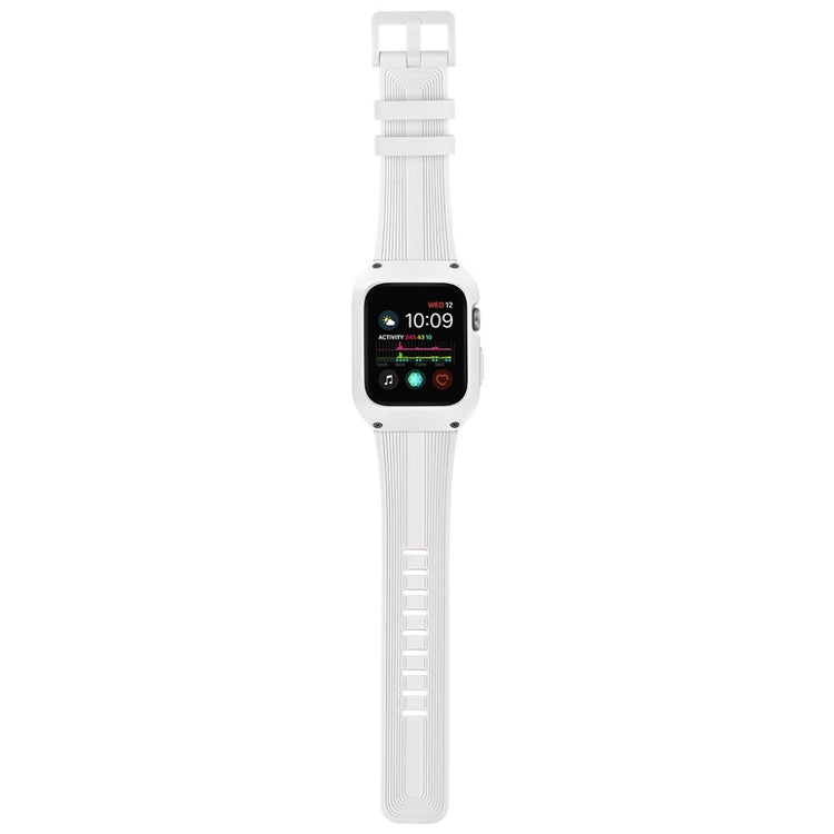 Meget fint Apple Watch Series 1-3 38mm Silikone Rem - Hvid#serie_2