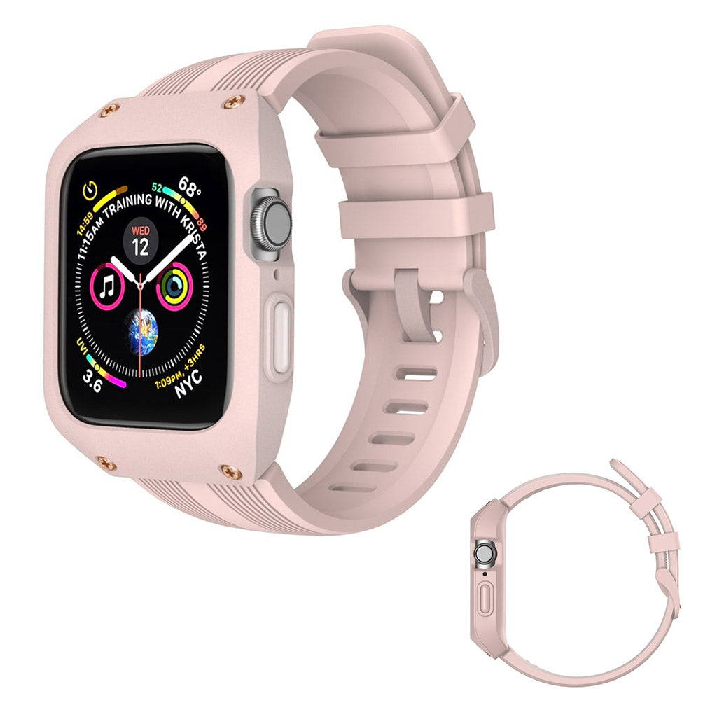 Meget fint Apple Watch Series 1-3 38mm Silikone Rem - Pink#serie_3