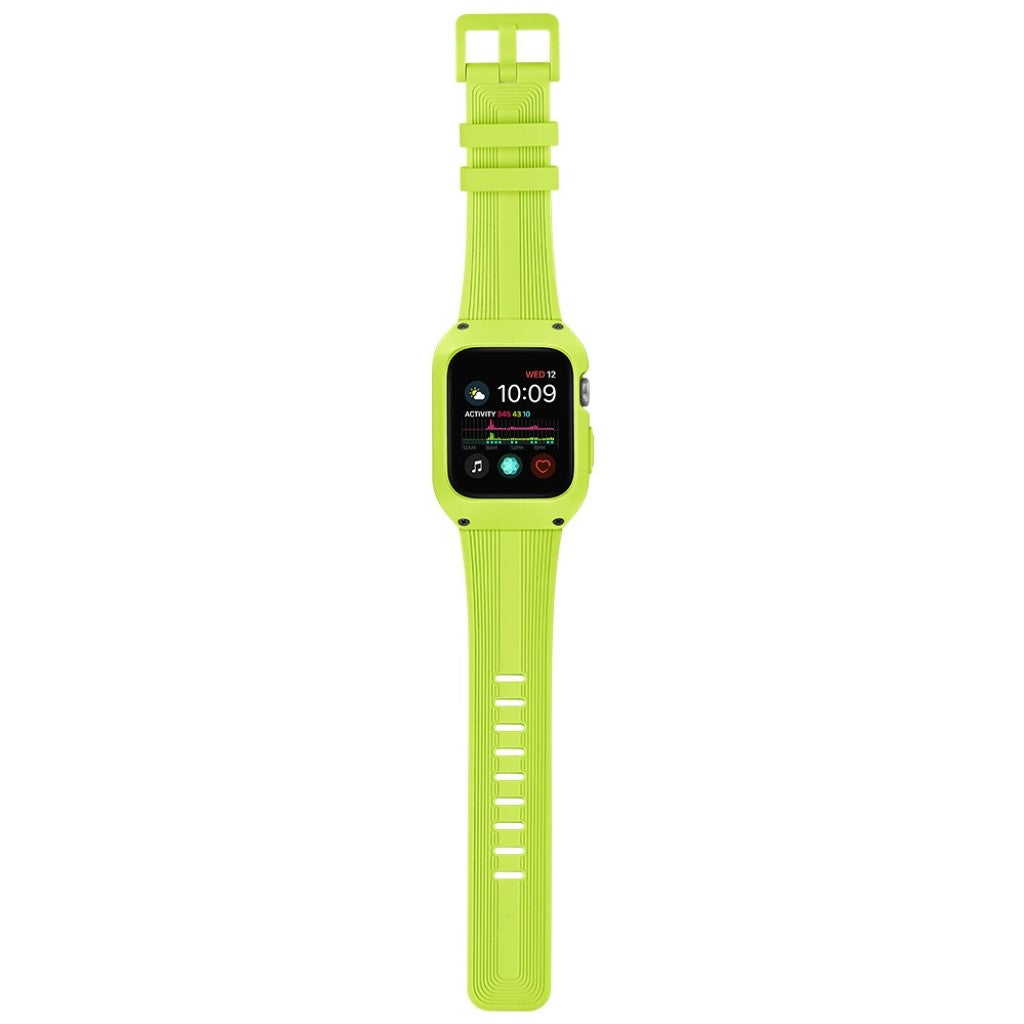 Meget fint Apple Watch Series 1-3 38mm Silikone Rem - Grøn#serie_5