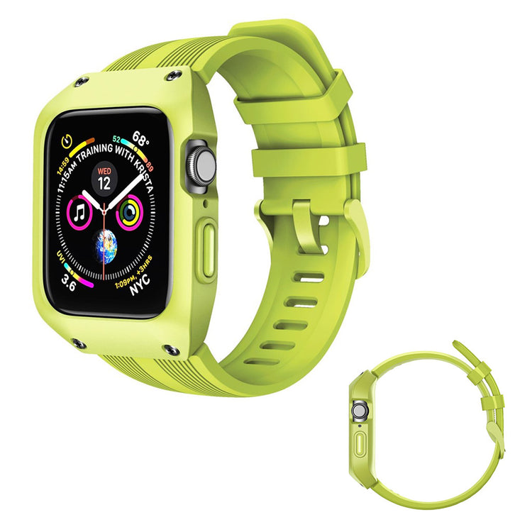 Meget fint Apple Watch Series 1-3 38mm Silikone Rem - Grøn#serie_5