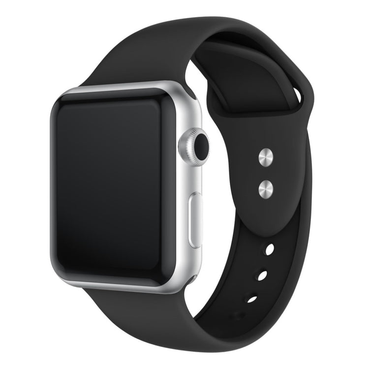 Vildt nydelig Apple Watch Series 4 40mm Silikone Rem - Sort#serie_1