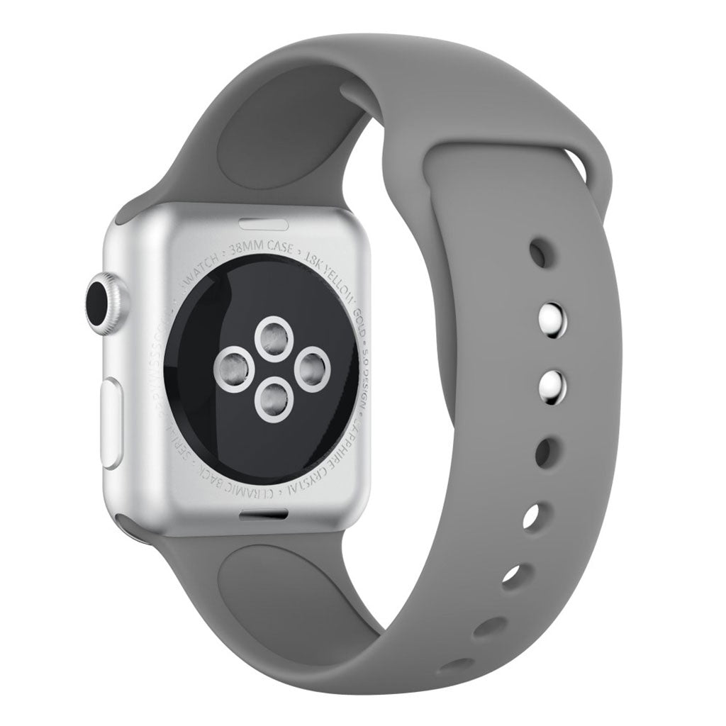 Vildt nydelig Apple Watch Series 4 40mm Silikone Rem - Sølv#serie_3