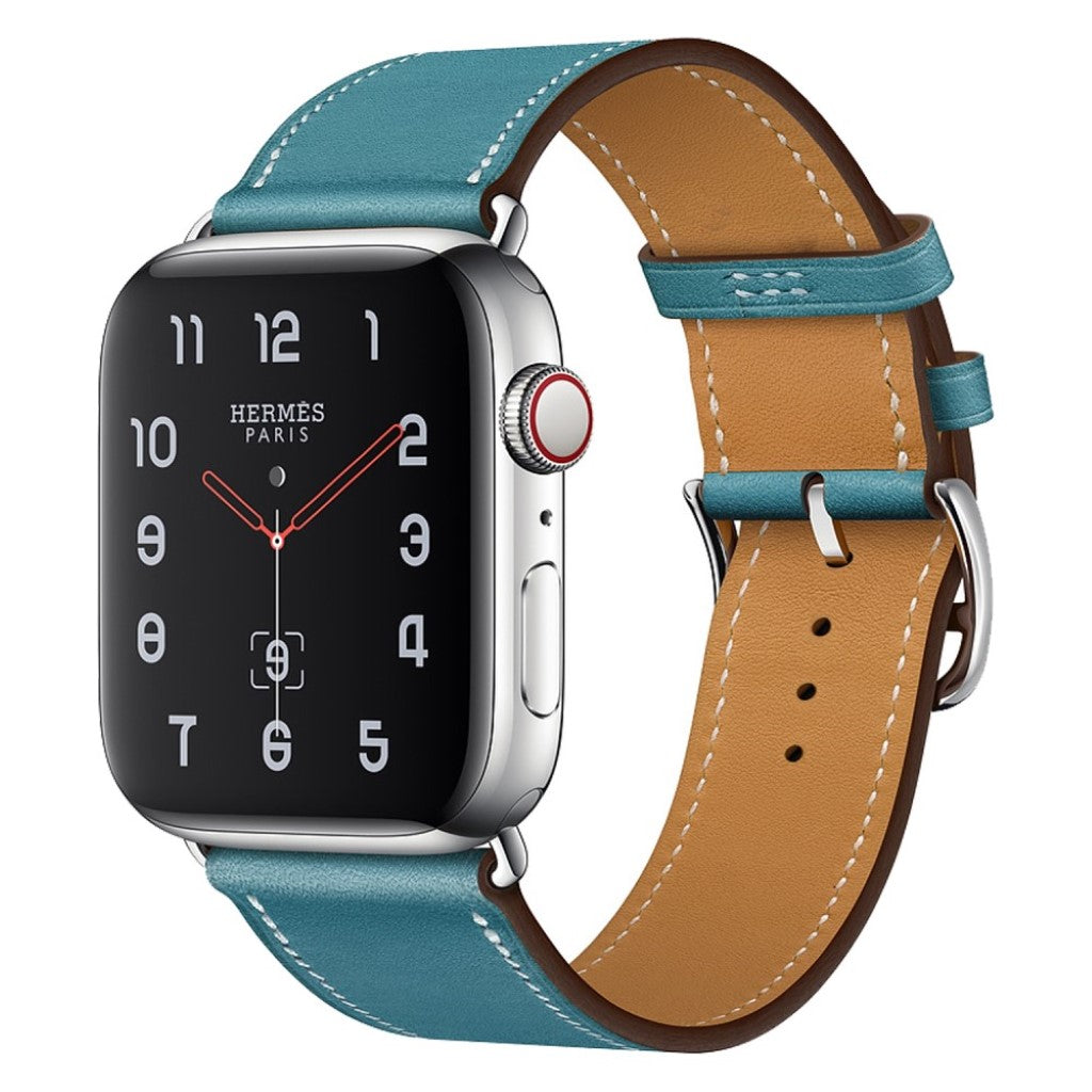 Vildt fantastisk Apple Watch Series 4 40mm Ægte læder Rem - Blå#serie_4