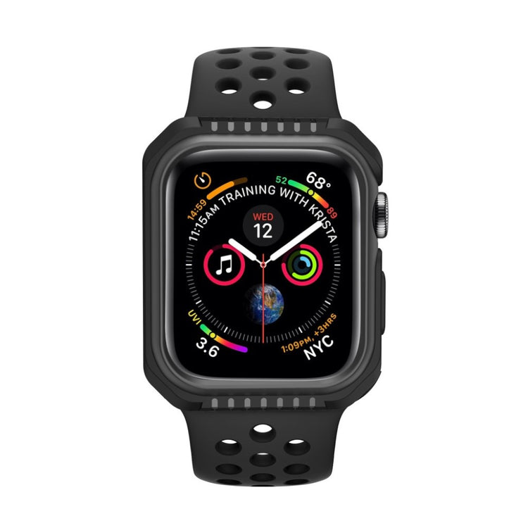 Apple Watch Series 4 44mm Fleksibel Silikone Bumper  - Sort#serie_8
