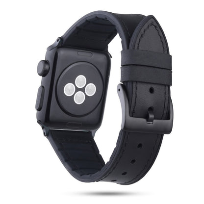 Helt vildt fed Apple Watch Series 4 44mm Ægte læder Rem - Sort#serie_4