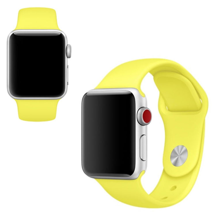  Apple Watch Series 5 44mm / Apple Watch 40mm Silikone Rem - Gul#serie_12