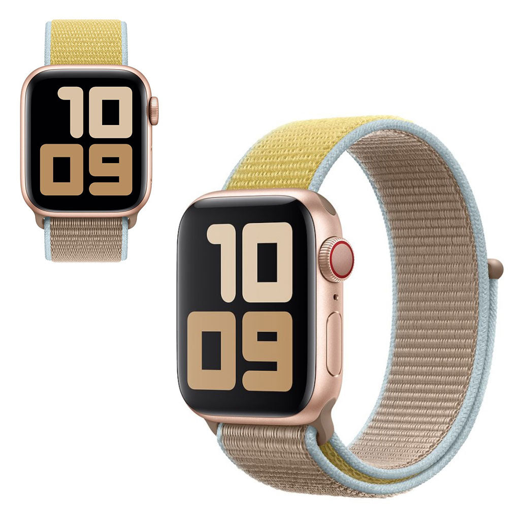 Super elegant Apple Watch Series 5 40mm Nylon Rem - Gul#serie_6