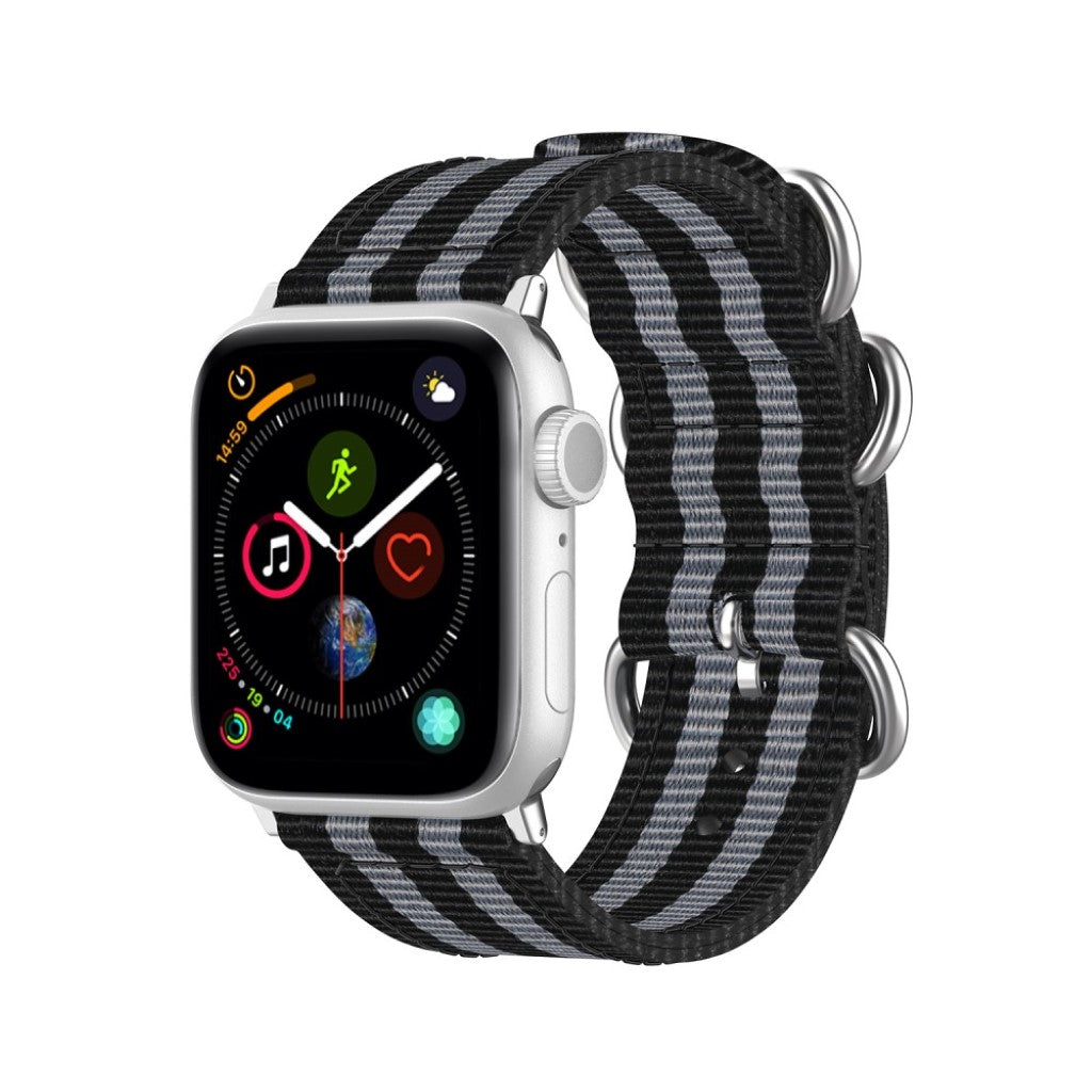 Vildt elegant Apple Watch Series 5 40mm Nylon Rem - Sort#serie_3