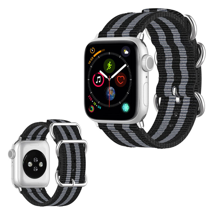 Vildt elegant Apple Watch Series 5 40mm Nylon Rem - Sort#serie_3