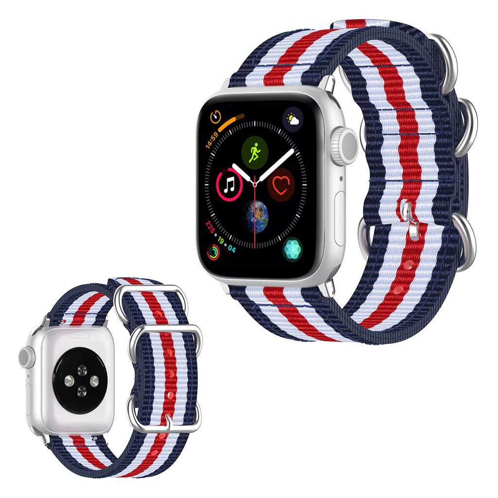 Vildt elegant Apple Watch Series 5 40mm Nylon Rem - Flerfarvet#serie_8