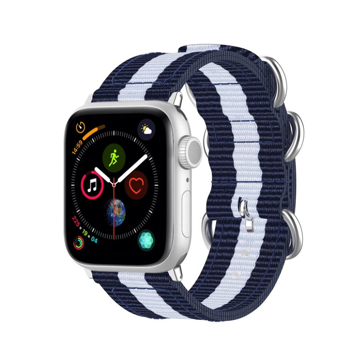 Vildt elegant Apple Watch Series 5 40mm Nylon Rem - Blå#serie_9