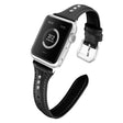 Apple Watch Series 5 44mm Echt leer en Siliconen / TPU Bandje