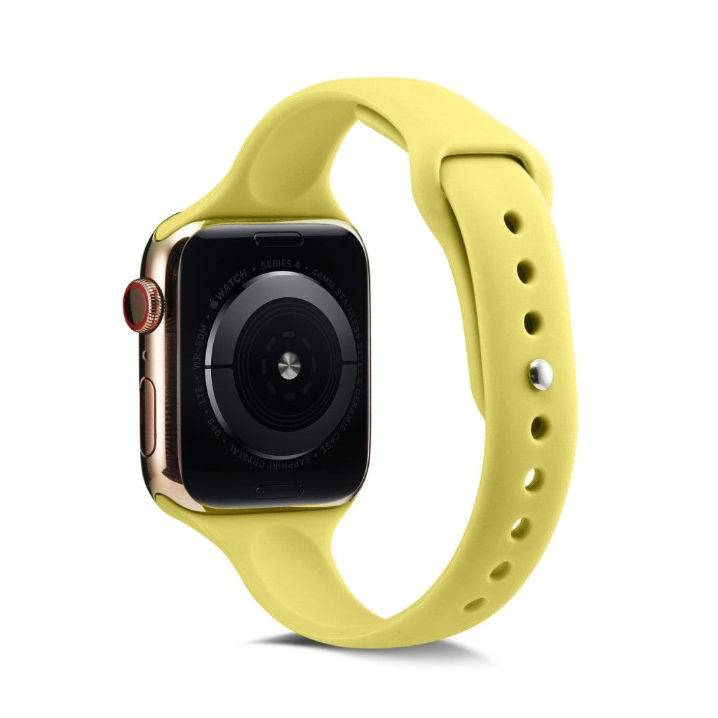 Apple Watch Series 5 44mm / Apple Watch 44mm Silikone Rem - Gul#serie_10