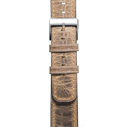Meget hårdfør Apple Watch Series 5 44mm Ægte læder Rem - Brun#serie_3