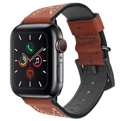 Meget cool Universal Apple Ægte læder Rem - Brun#serie_4