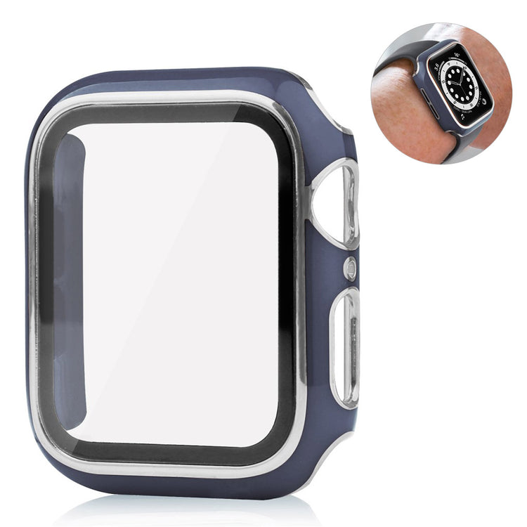 Meget Flot Universal Apple Cover med Skærmbeskytter i Plastik og Hærdet Glas - Blå#serie_10