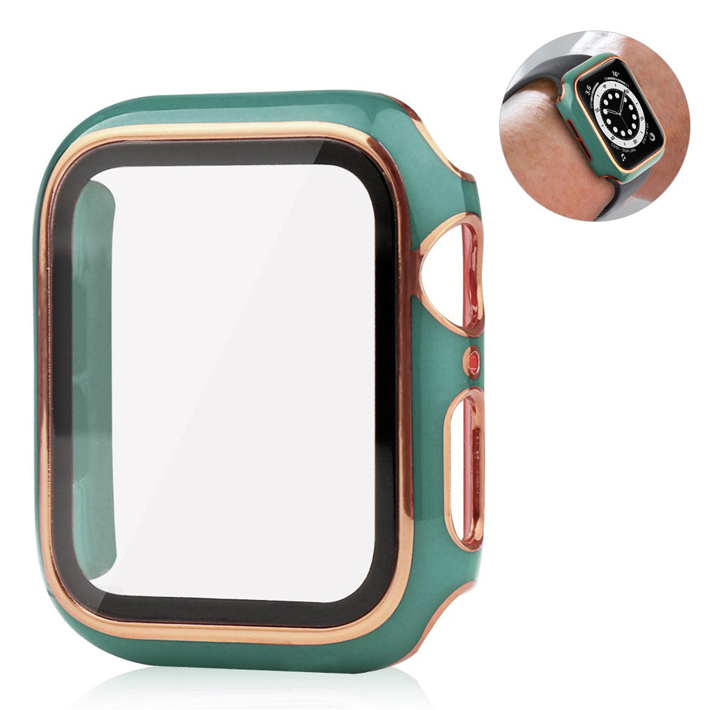 Meget Flot Universal Apple Cover med Skærmbeskytter i Plastik og Hærdet Glas - Grøn#serie_12