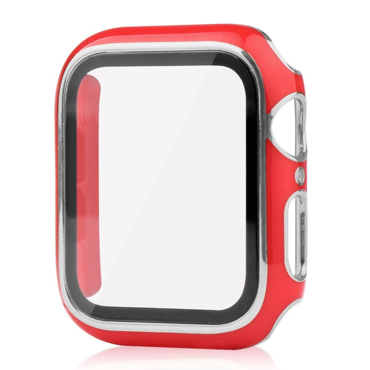 Meget Flot Universal Apple Cover med Skærmbeskytter i Plastik og Hærdet Glas - Rød#serie_8