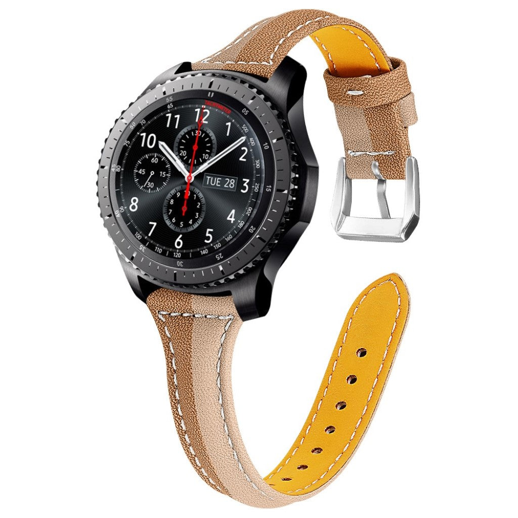  Samsung Gear S3 Frontier / Samsung Gear S3 Ægte læder Rem - Brun#serie_5